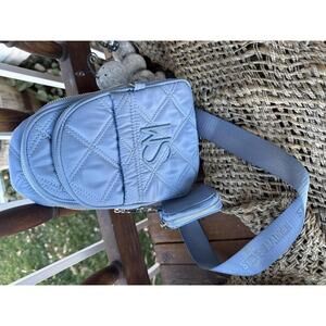 Steve Madden Quilted Blue Crossbody Bag with Adjustable Strap